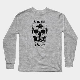 Gothic Skull Carpe Diem Seize The Day Long Sleeve T-Shirt
